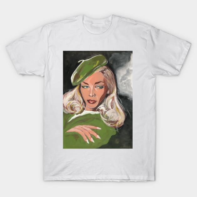 Lauren Bacall T-Shirt by Svetlana Pelin